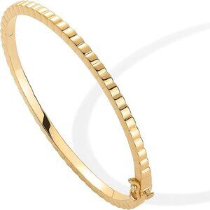 14K Gold Plated Stackable Bangle Bracelet